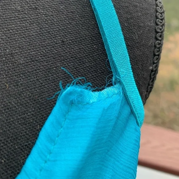 Indian Tropical Bohemian‎ Blue Dress Peacock Print - Picture 12 of 16